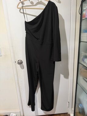 Banana Republic Black One-Shoulder Jumpsuit